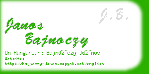 janos bajnoczy business card